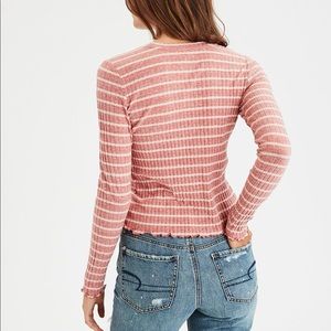 [American Eagle] Striped Long Sleeve Tee